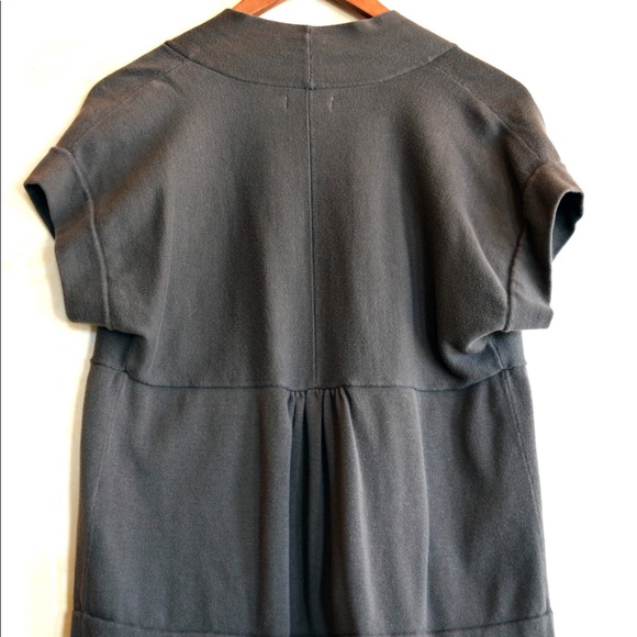 Christopher &Banks Taupe vest with cap sleeves. LG - Picture 2 of 3